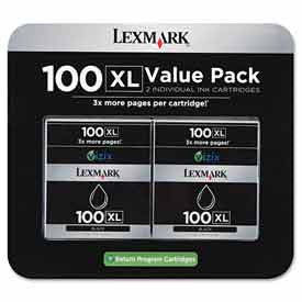 Lexmark™ 14N1187 High-Yield Ink Cartridge, 510 Page Yield, Black, 2/Pack 1119309