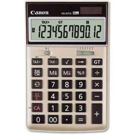 CCanon® 10-Digit Desktop Calculator, HS1000TG, Dual Power, 4-5/8" X 6-3/4" X 1-3/8", Ebony 1119382