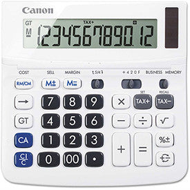 Canon® 12-Digit Desktop Calculator, TS1200TG, 5-1/4" X 7-3/8" X 1-1/8", Ebony 1119384
