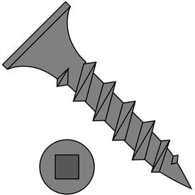 10X6 Bugle Square Drive Course Thrd Sharp Point Deck Screw Dacrotized, Pkg of 750 1119429