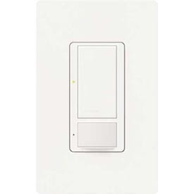 Lutron Occupancy Sensor With Switch, Clamshell Pkg., 120V, 5 Amp Light, 3 Amp Fan, White 1119568