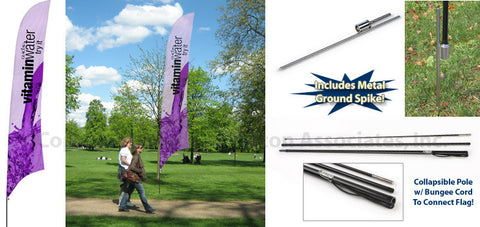 17' Custom Feather Flag with Ground Spike - Full Color Digital Printing 119049