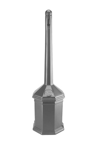 42" Outdoor Ashtray w/ Lift-out Pail, Hexagonal Base - Gray 119196