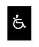 7 x 11 Stanchion Sign with Handicapped Symbol, Single Sided - Black 119309