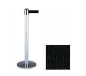 38" Chrome Stanchion Post with 13' Retractable Belt - Black 119338
