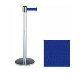 38" Chrome Stanchion Post with 7.5' Retractable Belt - Blue 119377