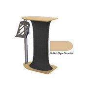 40" Tall Portable Counter w/ Stretch Wrap & Literature Pocket - Black 119643