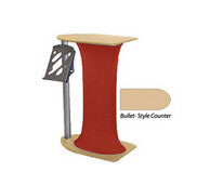 40" Tall Portable Counter w/ Stretch Wrap & Literature Pocket - Red 119645