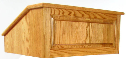 Table Top Podium with Adjustable Reading Surface, Oak Wood - Medium Stain 119781