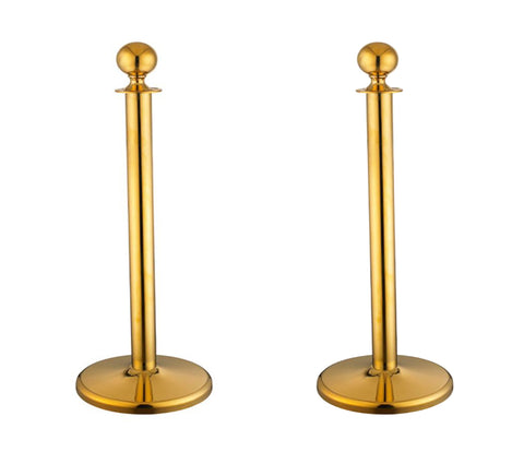Crowd Control Stanchion Queue Barrier Post Gold Crown Top Take Ropes 12004 5