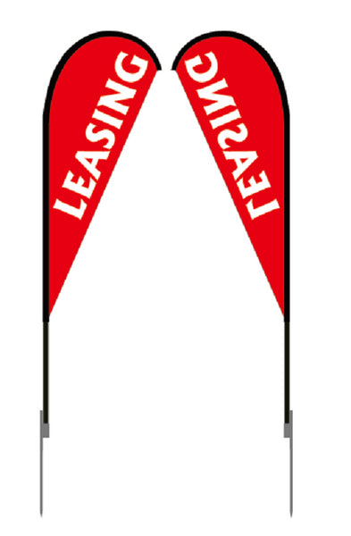 Banner, Flag, Advertising, Pole Set, Outdoor Retail, Leasing Feather Flag 12013 LEASING