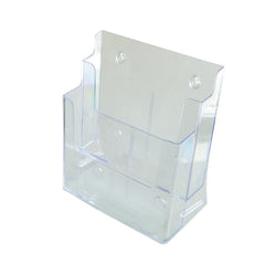 Two Tier Leaflet Holder 8.5x11" Literature Holder Clear Acrylic Wall Mountable 14916