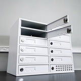 12-SlotMetal Cellphone Locker Cabinet Power Charge Station Works w/ iPad/iPhone Max 5 Watts Per Slot Output 15231-USB