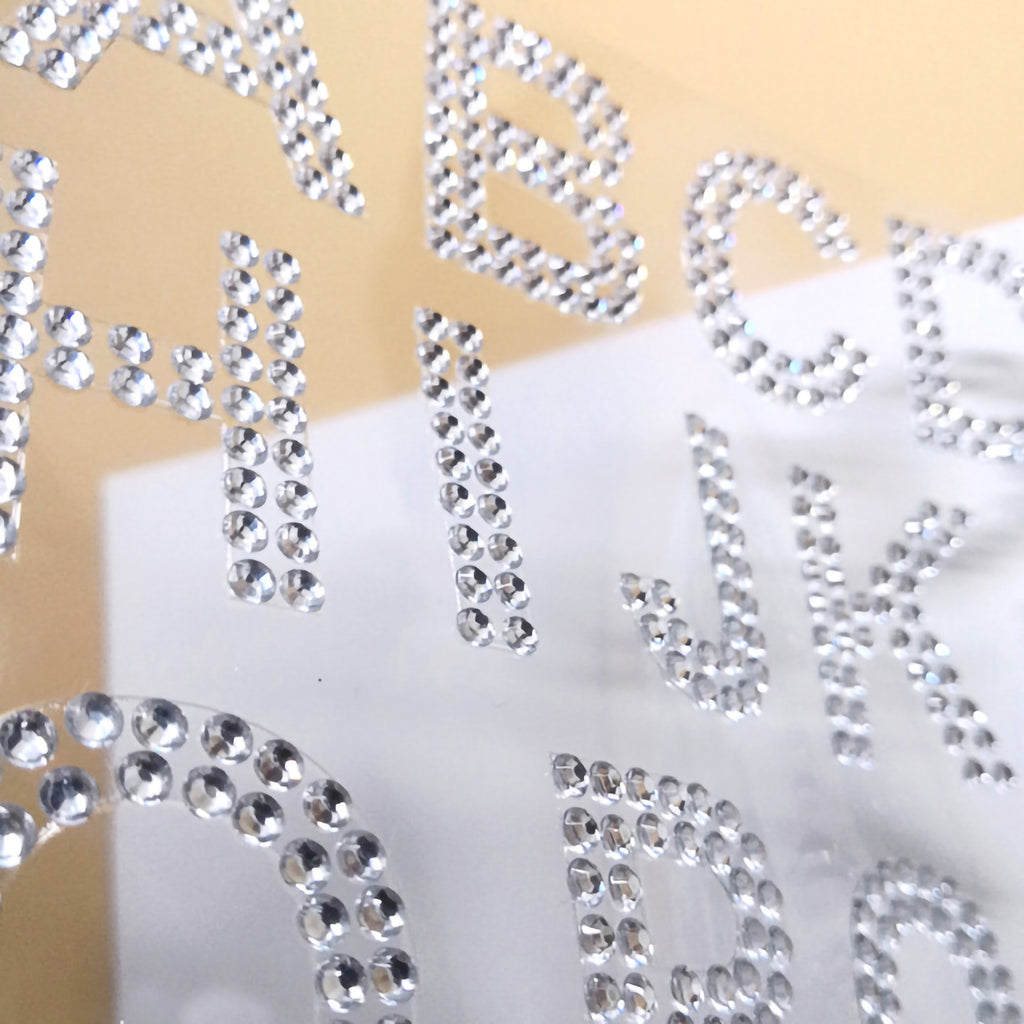 Glitter Rhinestone Alphabet Letter Stickers, 3 sets of 26 Letters Self –  FixtureDisplays