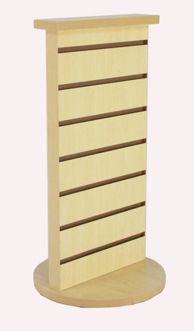 2 Sided Slatwall Counter Spinner Maple Display Rack Great for Gift,Jewelry 15592