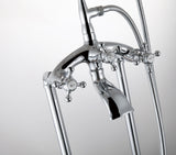 Floor Mount Free-standing Bathtub Shower System Bathroom Shower Faucet Set  15665