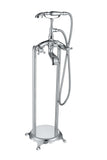 Floor Mount Free-standing Bathtub Shower System Bathroom Shower Faucet Set  15665