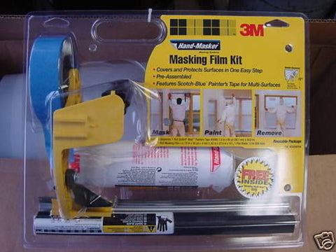 3M M3000 PAK HAND MASKER PRE ASSEMBLED MASKING FILM KIT, 1M3000, 1 FB12, 1 1.41" 2090, 1AMF72 17035
