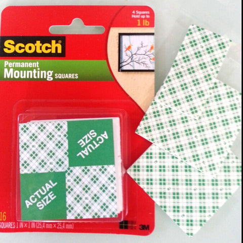 3M 111 1" X 1" MOUNTING SQUARES 17052