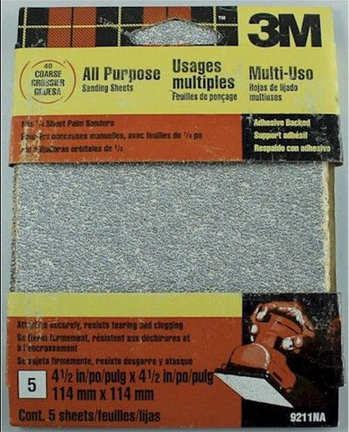 3M 53392 9211 COARSE ADHESIVE BACKED PALM SANDING SHEET 17093