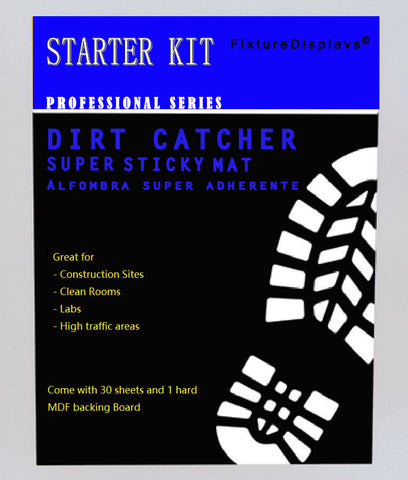 24" X 30" DIRT CATCHER STICKY MAT 15 SHEET REFILL PAD, Come with base board