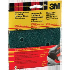 3M 9308NA 5" 80 MEDIUM QUICK CHANGE SANDING DISC 17138