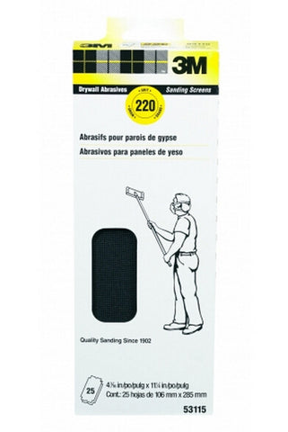 3M 99436 4-3/16" X 11-1/4" 220 DRYWALL SANDING SCREENS 10PK 17161