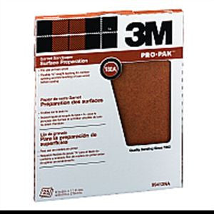 3M 99412NA 9" X 11" 180A GARNET SANDPAPER 25PK 17174