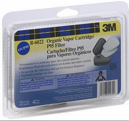 3M R6022 CARTRIDGE PREFILTER COMBO FITS 6000 7500 SERIES RESPIRATORS 17233
