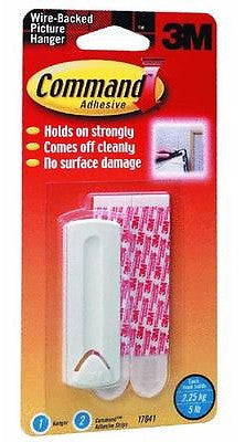 3M 70537 17041 WIRE BACKED PICTURE HANGER ( 1 HANGER, 2 STRIPS ) 17287