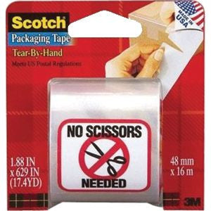 3M 65765 3841NA SHORT ROLL TEAR BY HAND PACKAGING TAPE 17288