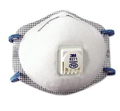 3M 8271 P95 PARTICULATE RESPIRATOR WITH VALVE FACESEAL 17290