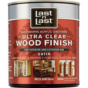 ABSOLUTE 13104 QT SATIN ULTRA CLEAR LAST N LAST WATERBORNE WOOD FINISH 17397
