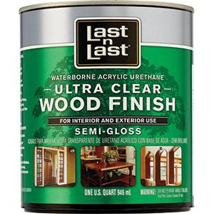 ABSOLUTE 14004 QT SEMI GLOSS ULTRA CLEAR LAST N LAST WATERBORNE WOOD FINISH 17399