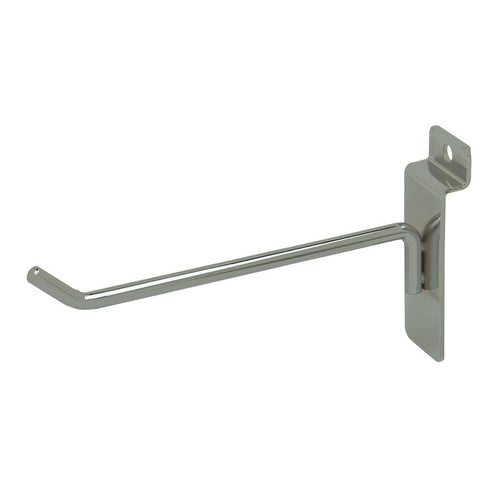 60PK 6" Slatwall Hook Steel Chrome Plated Commercial Retail Store Display POP Hooks 1748-6"