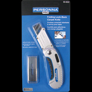 ASR 63-0222 FOLDING CARPET KNIFE WITH 6 BLADES 17609