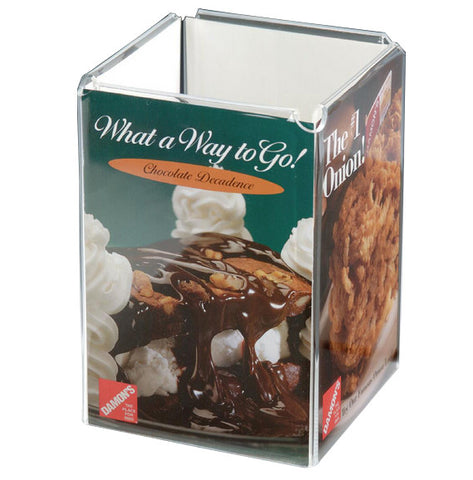 4 x 6 Acrylic Sign Holder for Tabletop, 4-Sided with Open Center - Clear 19117