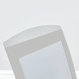 8.5X11 Sign Holder Picture Frame for Tabletop Magnetic Lens, Curved - Silver 19124
