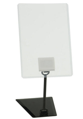 4 x 6 Sign Holder for Tabletops, Shovel Base, 3 Height Options - Black 19176