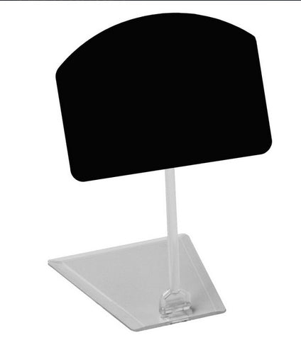 4.1" x 11.0" x 3.9" Write on Board w/ Stand, for Wet Erase Pens, Tabletop, 3 Height Options - Clear