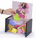 9.1 x 11.5 x 5.3 Acrylic Ballot Box with 8.5 x 11 Sign Holder Pen   Clear