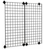 24 x 48 Wall Mounted Gridwall Panels, Set of 2   Black 19353