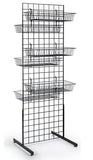 Metal Gridwall Towers, Set of (2), Includes (12) Baskets   Black 19355