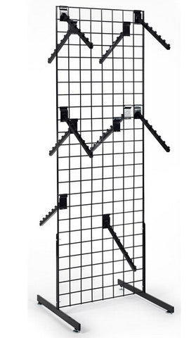 Metal Gridwall Towers, Includes (12) Waterfall Hooks   Black 19358