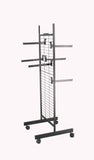 Double Sided Metal Gridwall Tower & 12 faceout hooks 19364