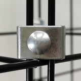 Four-Sided Gridwall Display Rack Black 3X4" Grid 4-Way Floor Stand Tradeshow 19368