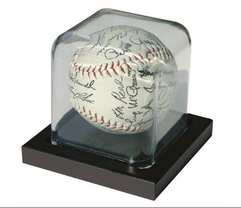 4.1" x 4.0" x 4.1" Baseball Display Case with Lift-Off Top, Black Base, Acrylic 19389