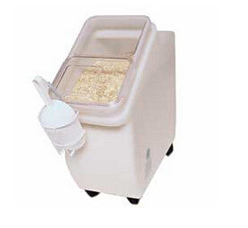 12 Gallon Food Bin w/ Sliding Door Wheels - White 19488