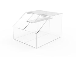 2.5 Gallon Acrylic Candy Bin, 2 Compartments, Scoop Holder 10" W X 8" H X 12" D 19491