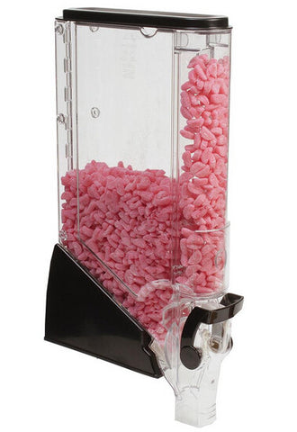 3.3 Gallon Food Dispenser w/ Label Holder, Continuous Flow - Black 19516